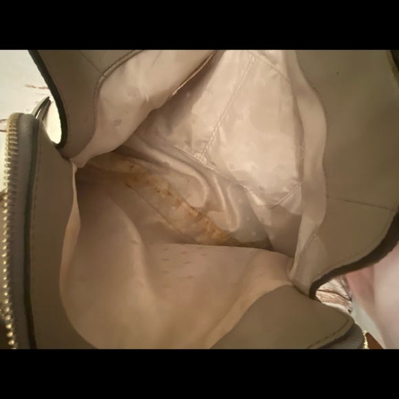 Kate Spade Purse- Gray with white accents and black handles - Picture 2 of 10